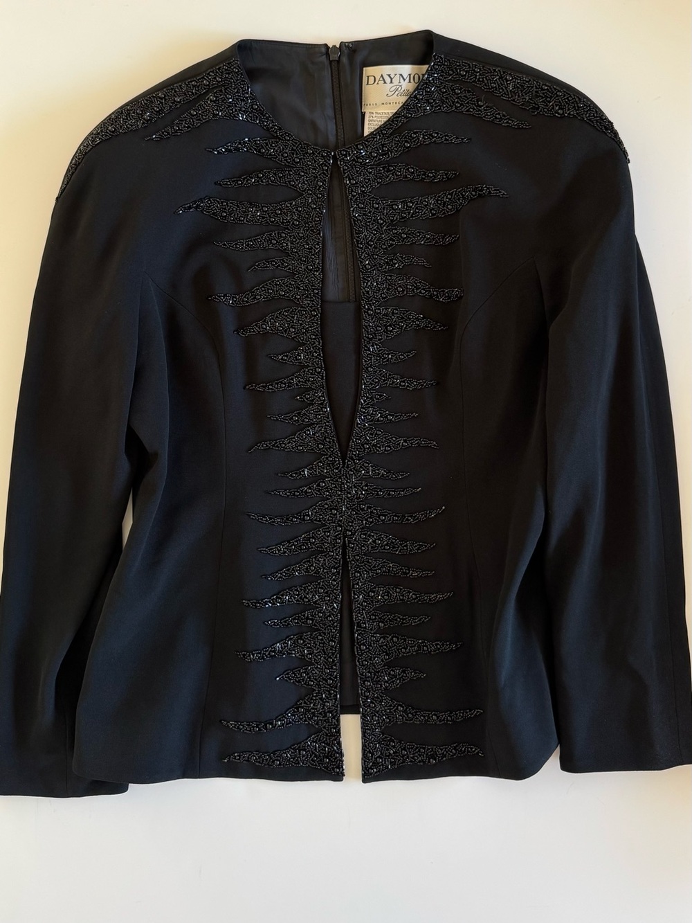 DAYMOR Petite Black Beaded Evening Blazer